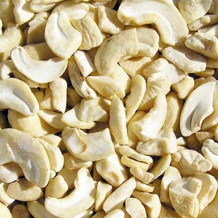 सफेद टुकड़े टूटे हुए काजू