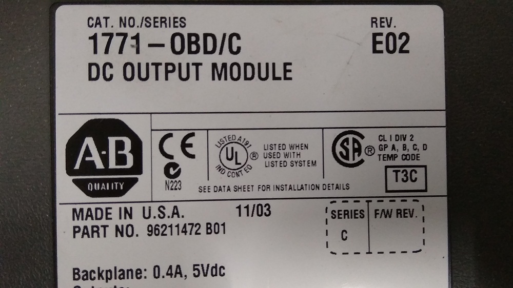 Allen Bradley Dc Output Module