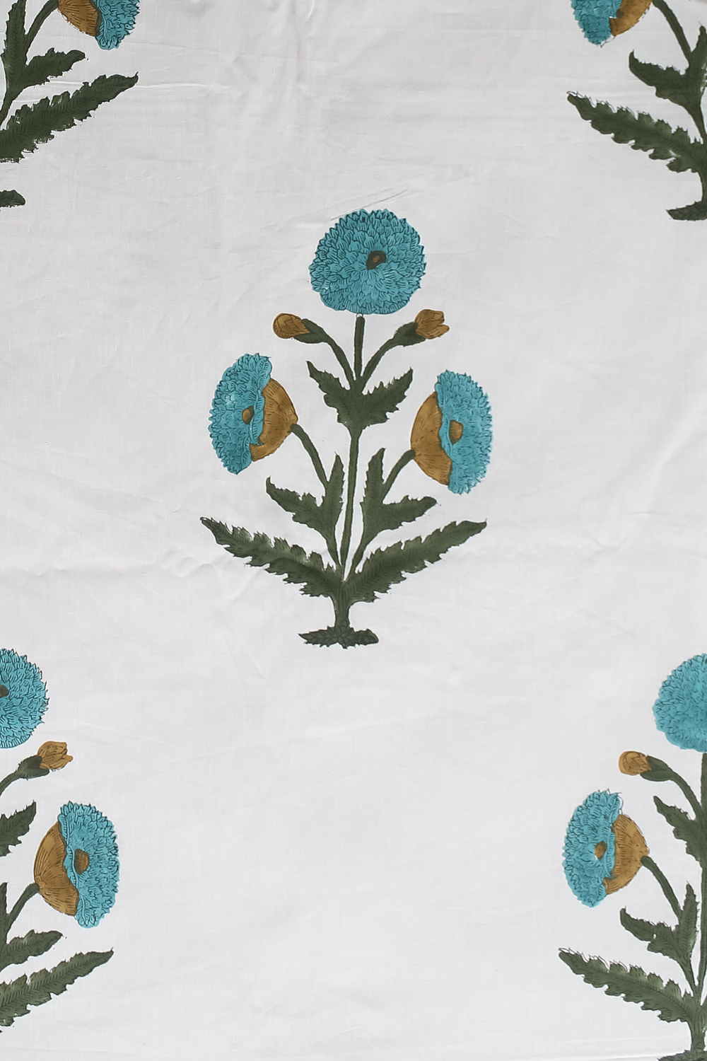 White Jaipuri Block Print Bedsheets