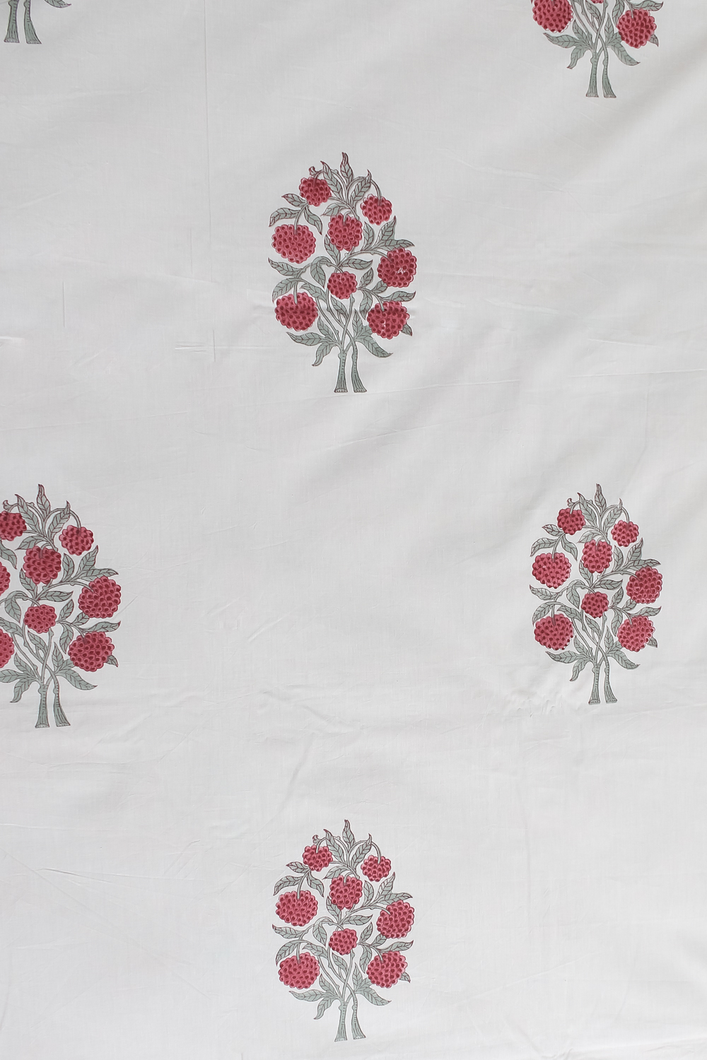 White Printed Cotton Bedsheets