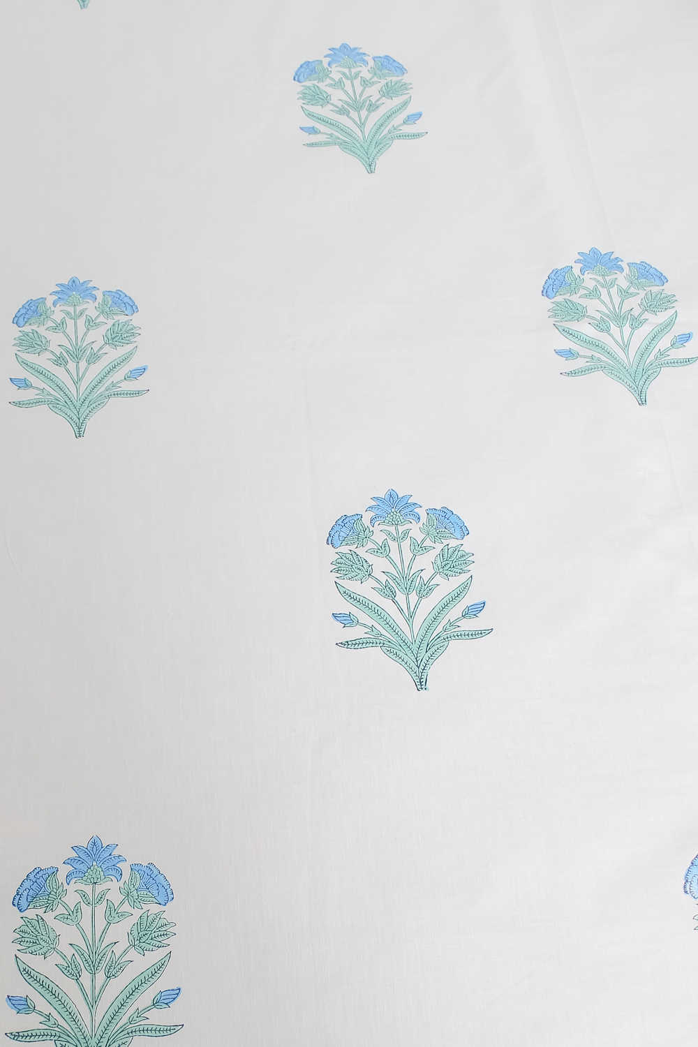 White Jaipuri Block Print Bedsheet