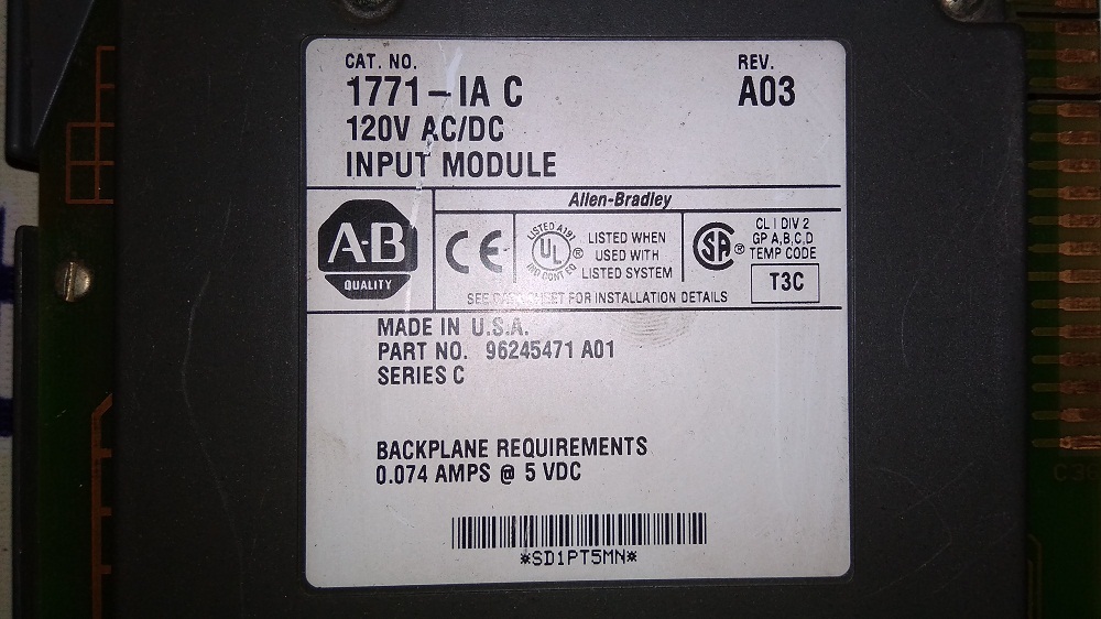 Power Allen Bradley Input Module
