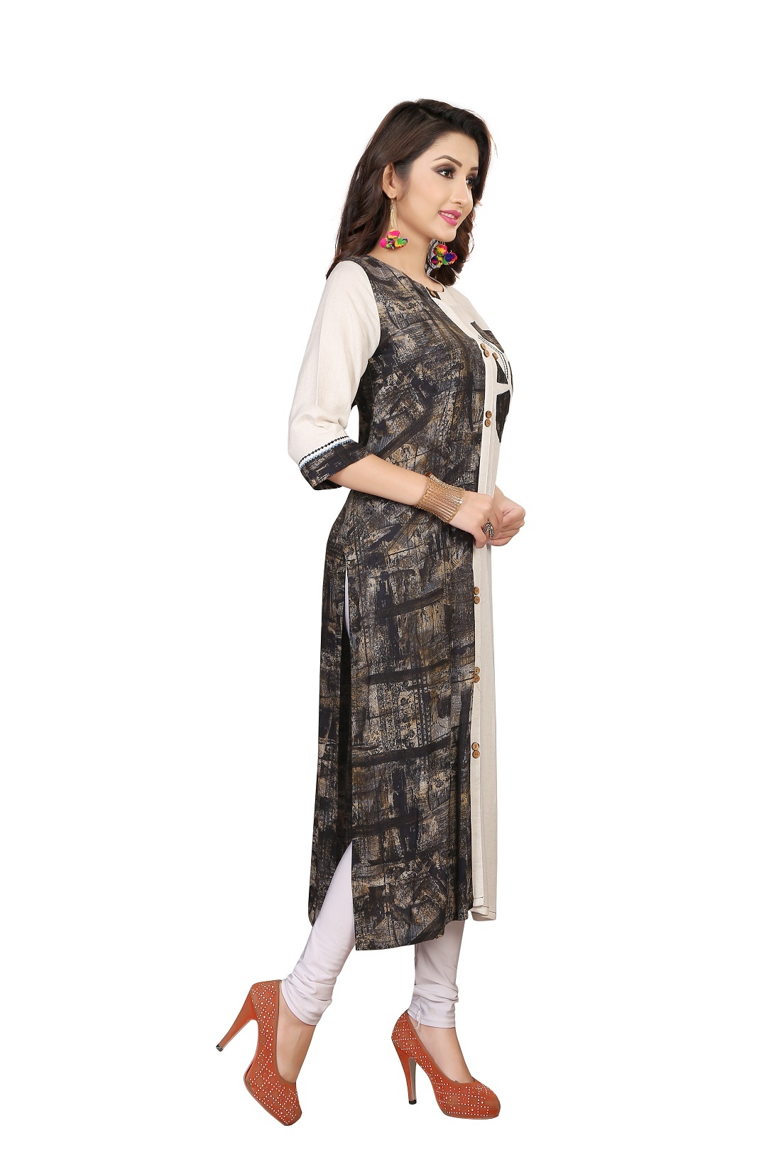Coffee Knit Kurti