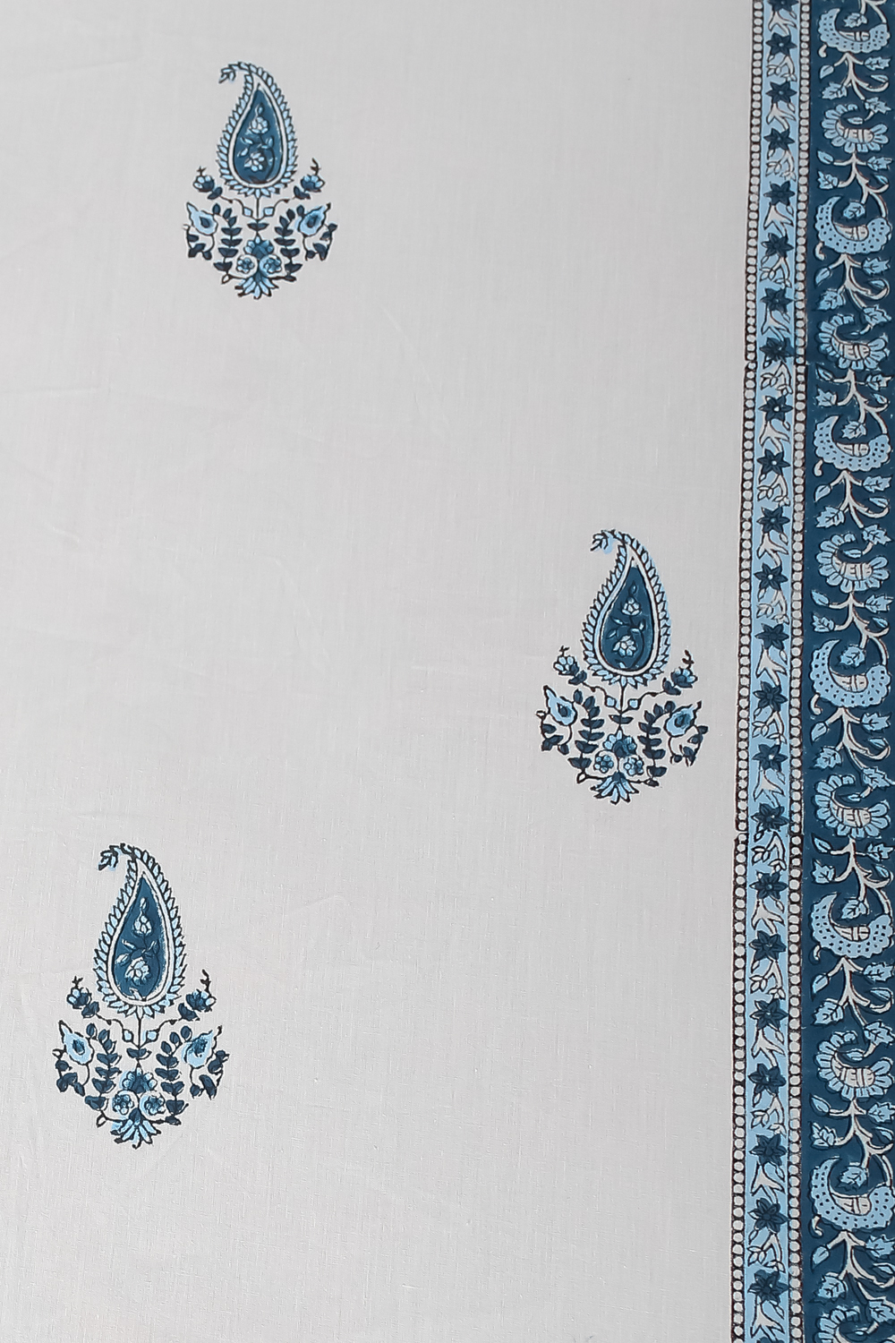 White Printed Cotton Bedsheets