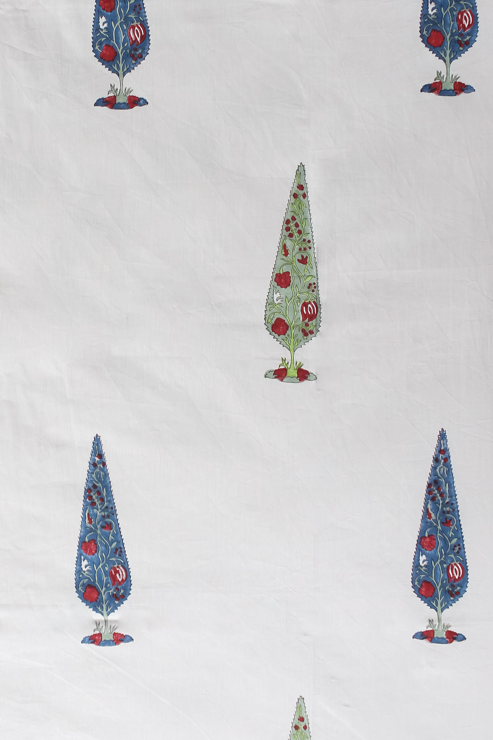 White Printed Cotton Bedsheet