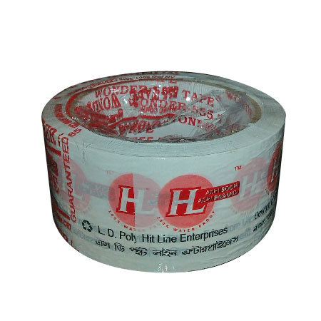 BOPP White Tape Roll - Polypropylene, 65mm Length, Single Side Adhesive, Masking Use | Tear Resistant, Smooth Texture, Glossy Finish, Cohesive Strength