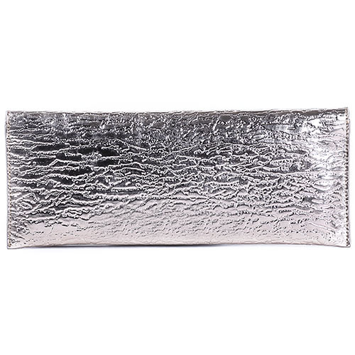 Grey Ladies Leather Clutch Purses
