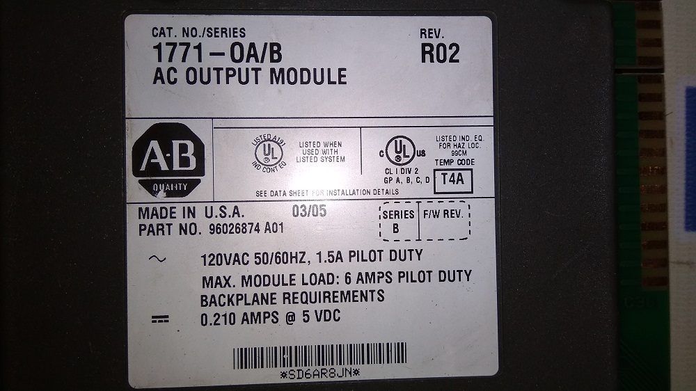 Allen Bradley Ac Output Module