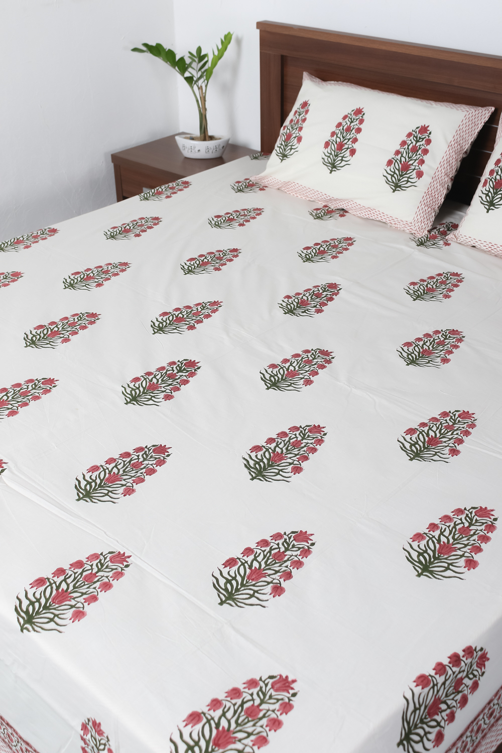 White Jaipuri Bedsheet