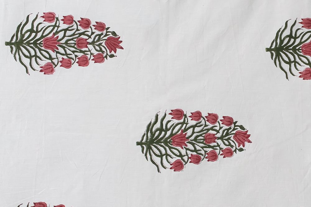 White Jaipuri Bedsheet