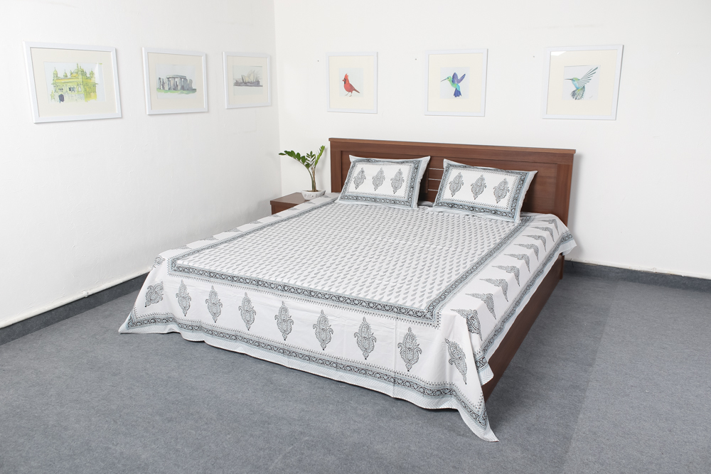 White Pure Cotton Bedsheets