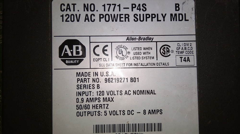 Allen Bradley Ac Power Supply Module