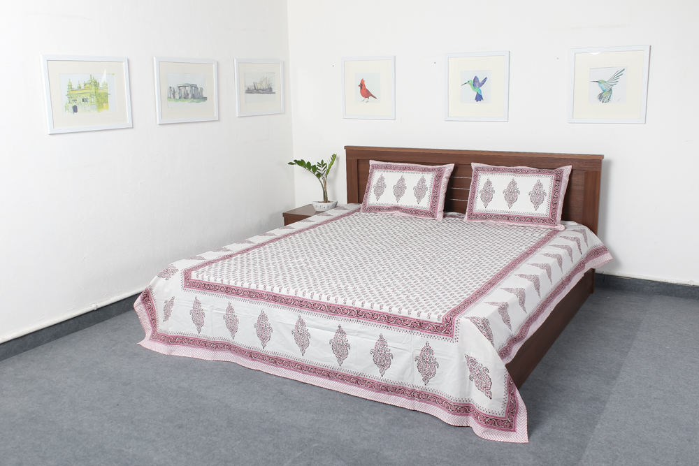 White Pure Cotton Bedsheet