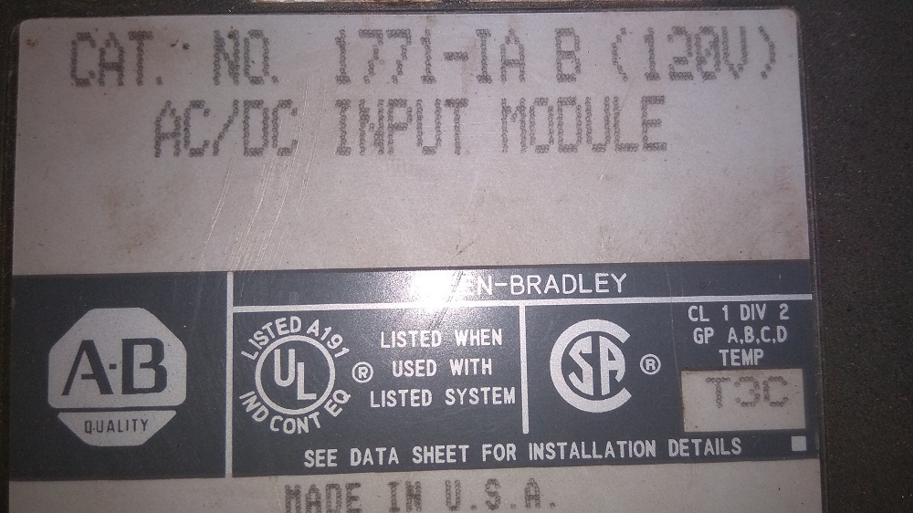 Allen Bradley Ac/dc Input Module