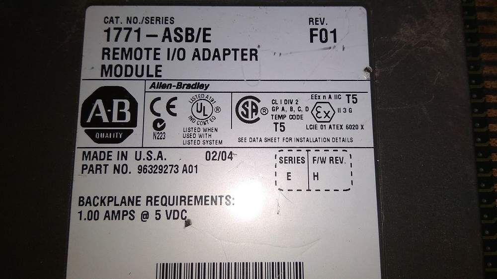 Allen Bradley Input Output Module