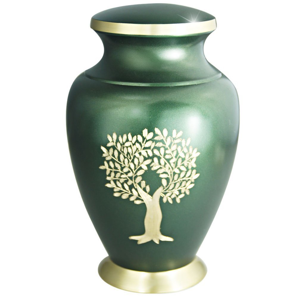 Blue Brass Cremation Urn For Ashes