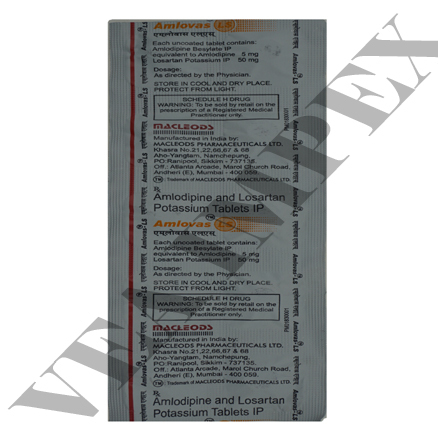 Amlovas Ls Amlodipine And Potassium Tablets Specific Drug