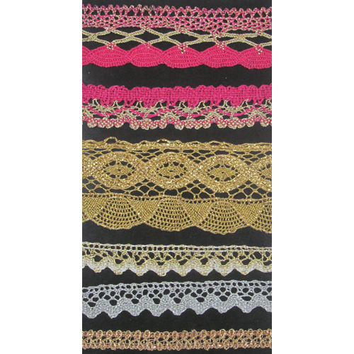 Fancy Zari Crocia Laces