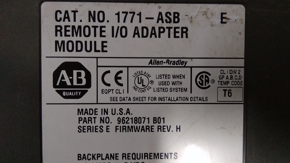 Allen Bradley Input/output Module