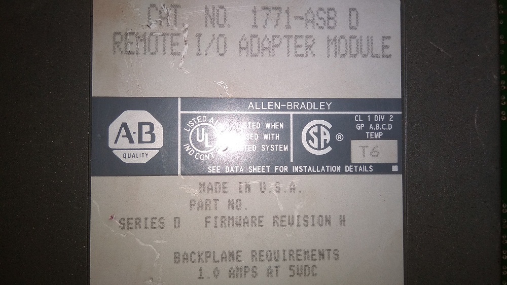 Allen Bradley Input/output Module