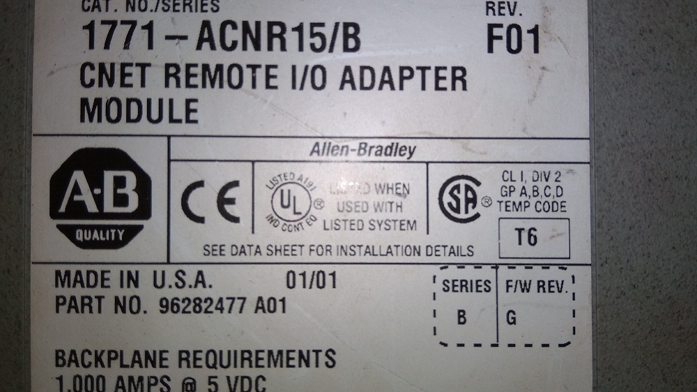 Allen Bradley Input/output Module