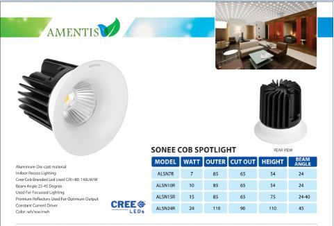 Sonee Cob Spotlight Input Voltage: 150 To 265 Volt (V)