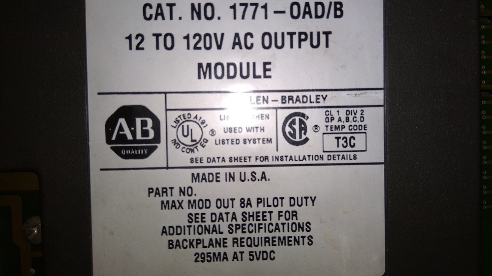 Allen Bradley Ac Output Module