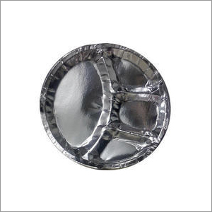 4 कम्पार्टमेंट डिस्पोजेबल सिल्वर प्लेट