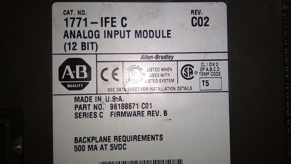 Allen Bradley Analog Input Module
