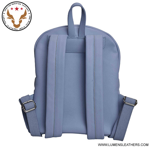 Leather Backpack - Premium Leather, Large Capacity, Versatile Blue Design | Stylish Unisex Shoulder Bag For Professionals And Students