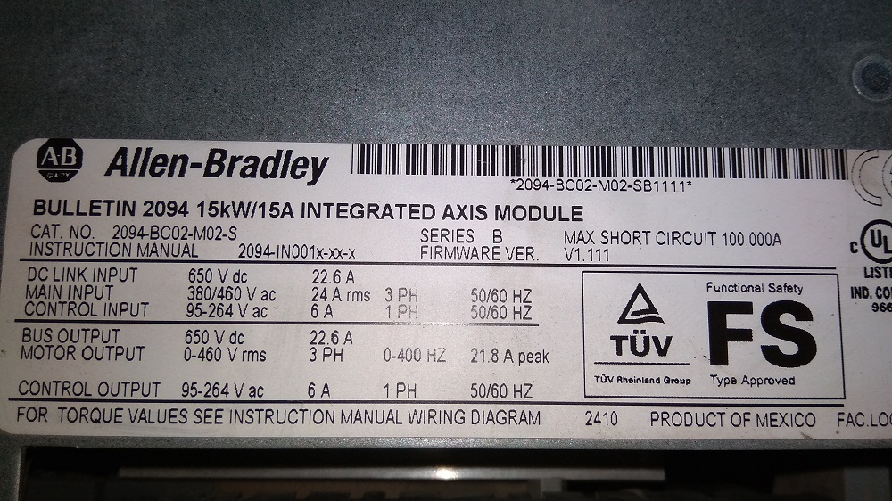 Allen Bradley Integrated Axis Module