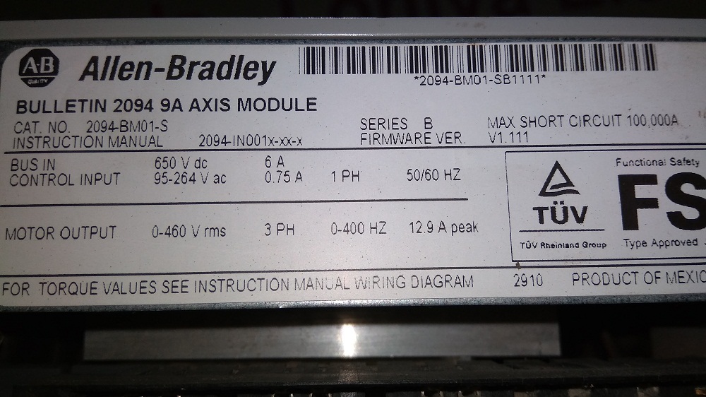 Allen Bradley Axis Module