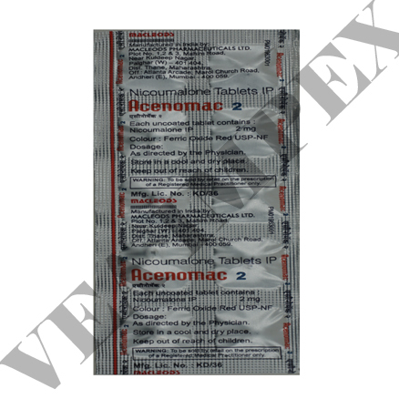Acenomac 2mg - Oral Anticoagulant Tablets, 10 Pieces | Blood Clot Prevention For Aged Individuals