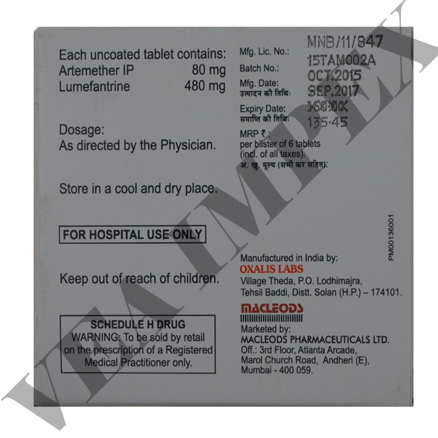 Azunate L 480(artemether Lumefantrine Tablets) General Medicines