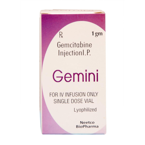 Gemcitabine Injection - 1 gm Glass Vial, IV Administration for Cancer Treatment, Refrigerated Storage