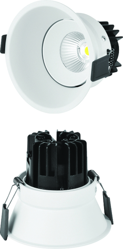 SONA COB Spot Light - Aluminium Alloy, 7-12 Watt, Black and White Finish | Premium LED, CRI >80, Indoor Recessed Lighting