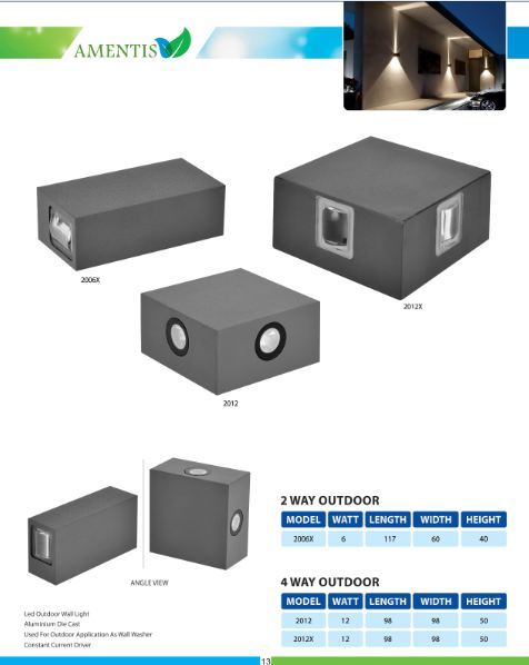Grey 4 Way Outdoor Wall Light