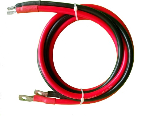 25 Mm Red And Black Battery To Inverter Connector Cables - 100 Meter Length, 25 Sq Mm Copper Core , Fire Retardant Pvc , 150 Amp Current Capacity, 1100v