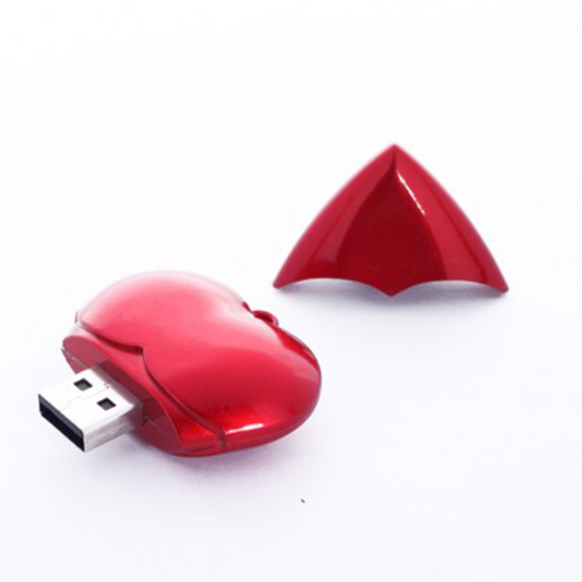 Custom Red Chilli Heart Shape Usb Flash Drive Size: 45 X 40 X 3mm