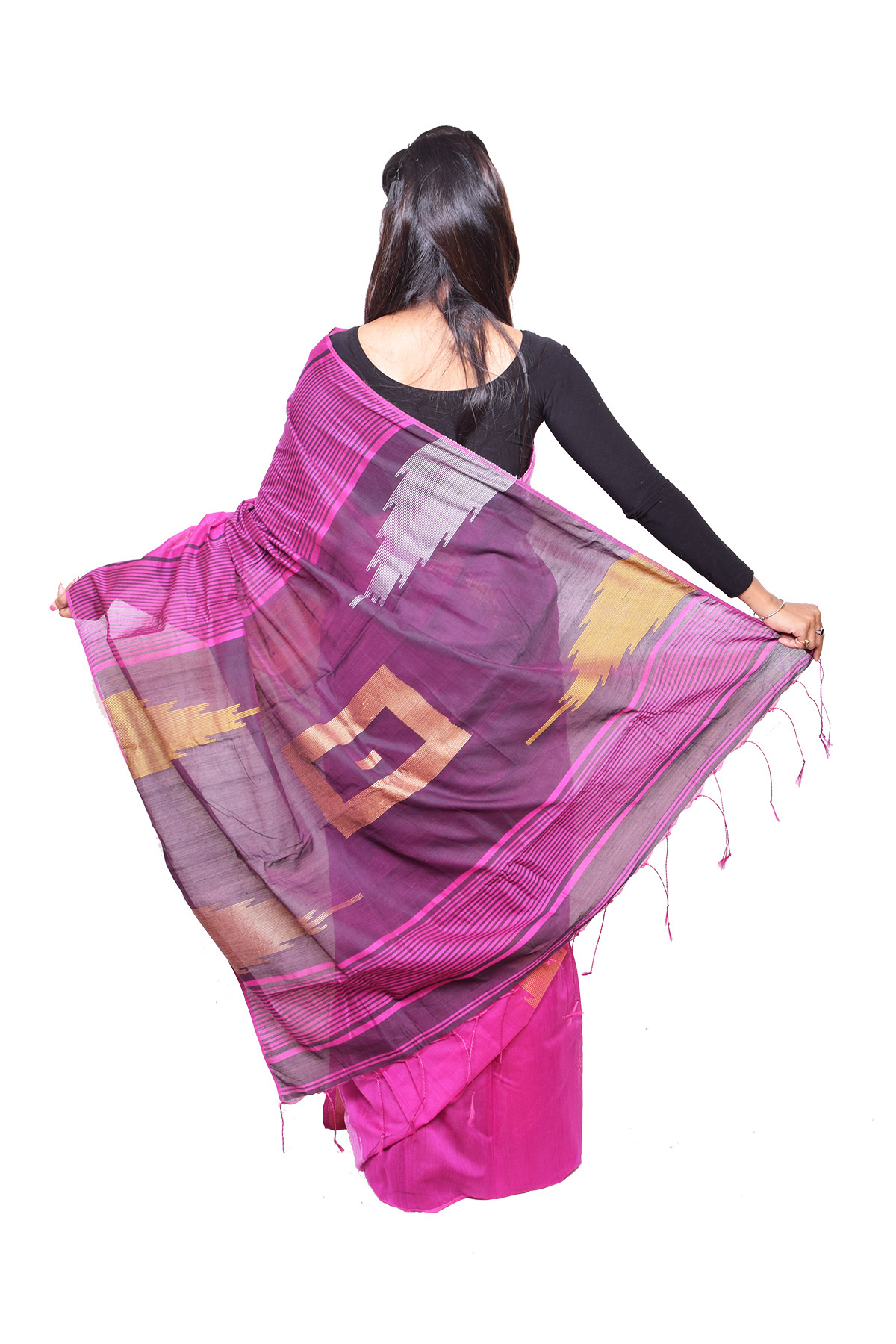 Purple Box Handloom Saree