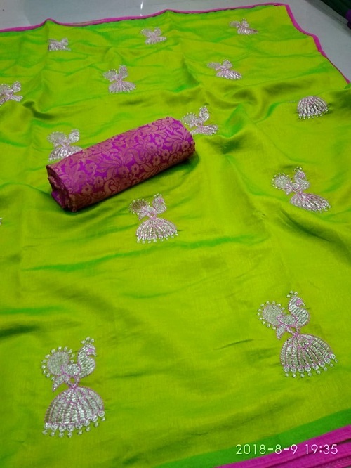 Pink Fancy Designer Art Silk Saree
