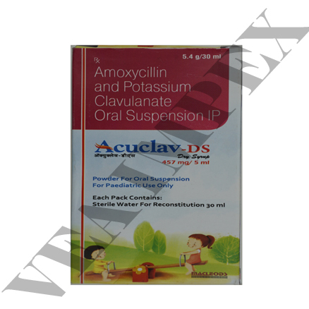Acuclav Ds 457 Mgamoxycillin And(potassium Clavulanate Tablets) General Medicines