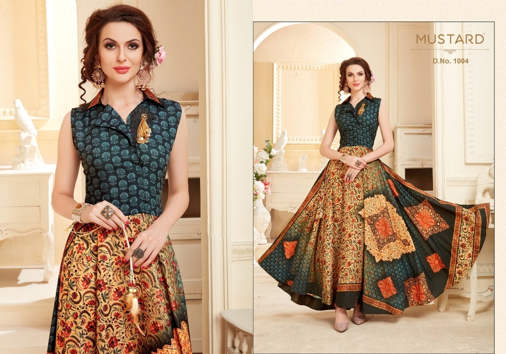 Pink Gown Style Digital Print Kurtis