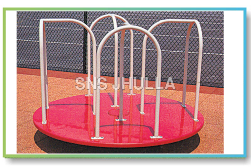 Revolving Platform - Mild Steel Structure, 8x8x3 FT Dimension | Safe Fun for Kids Aged 3-12, Sturdy Handrails for Balance