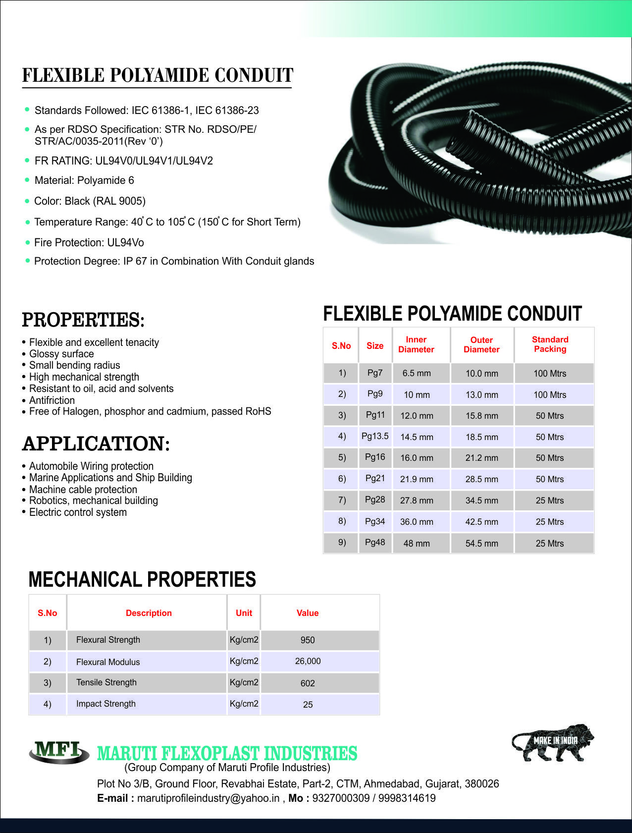 Flexible Conduit - Application: Industrial