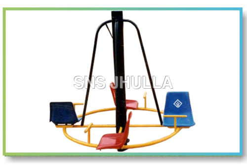 Fancy Merry Go Round - FRP Material, 8x8x10 Feet, Capacity for 4 Children - Strong, Safe, Attractive Designs for Schools and Playgrounds