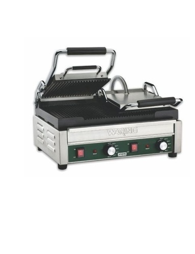 Sandwich Griller - Stainless Steel, 50x30x20 cm, Silver | 1500W Power, Temperature Range 50-250°C, Ideal for Commercial Kitchens