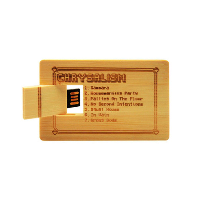 Wooden Credit Card Usb 2.0 Interface Flash Drive Size: 60 X 28 X 9mm