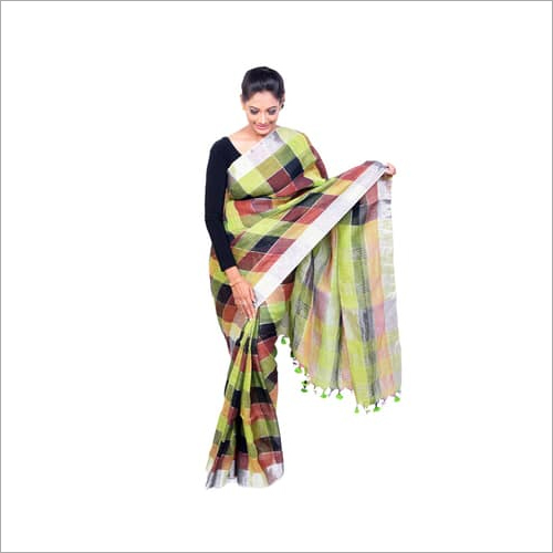 Woven Designer Linen Saree