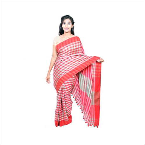 Woven Red Linen Check
